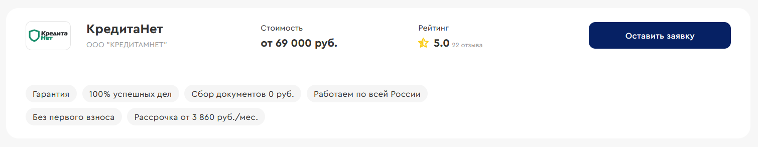 КредитаНет — лидер среди фирм по банкротству физлиц в Магнитогорске по данным портала «БФЛ.топ»